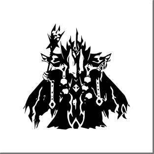 Lich (death) minimal silhouette white Posters and Art